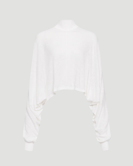 COTTON LINEN KNIT BARE BACK JUMPER