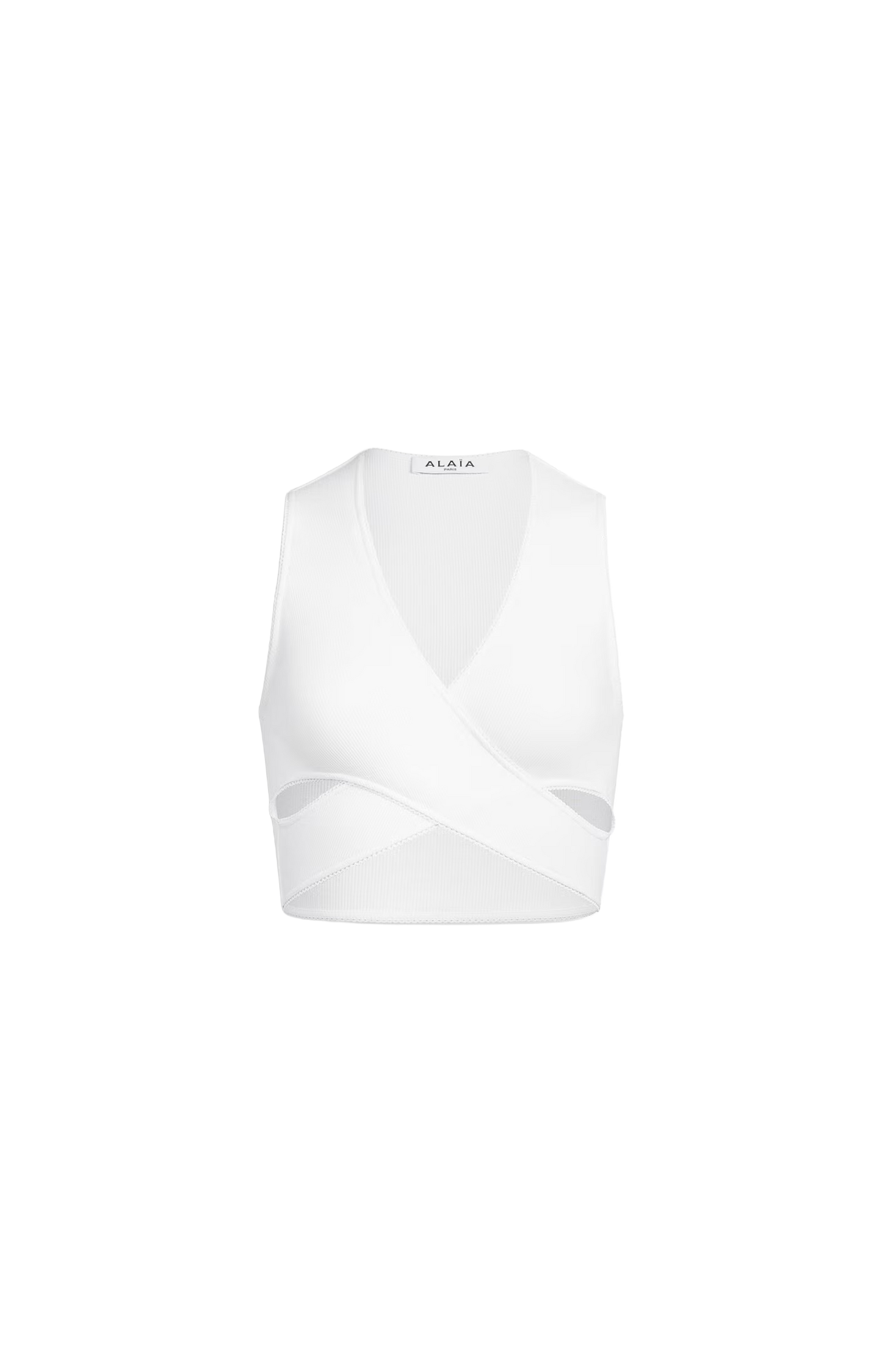Ribbed Jersey Wrapped Top