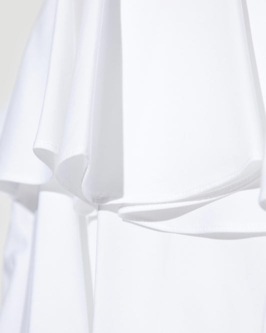 ASYMMETRICAL SKIRT IN WHITE
