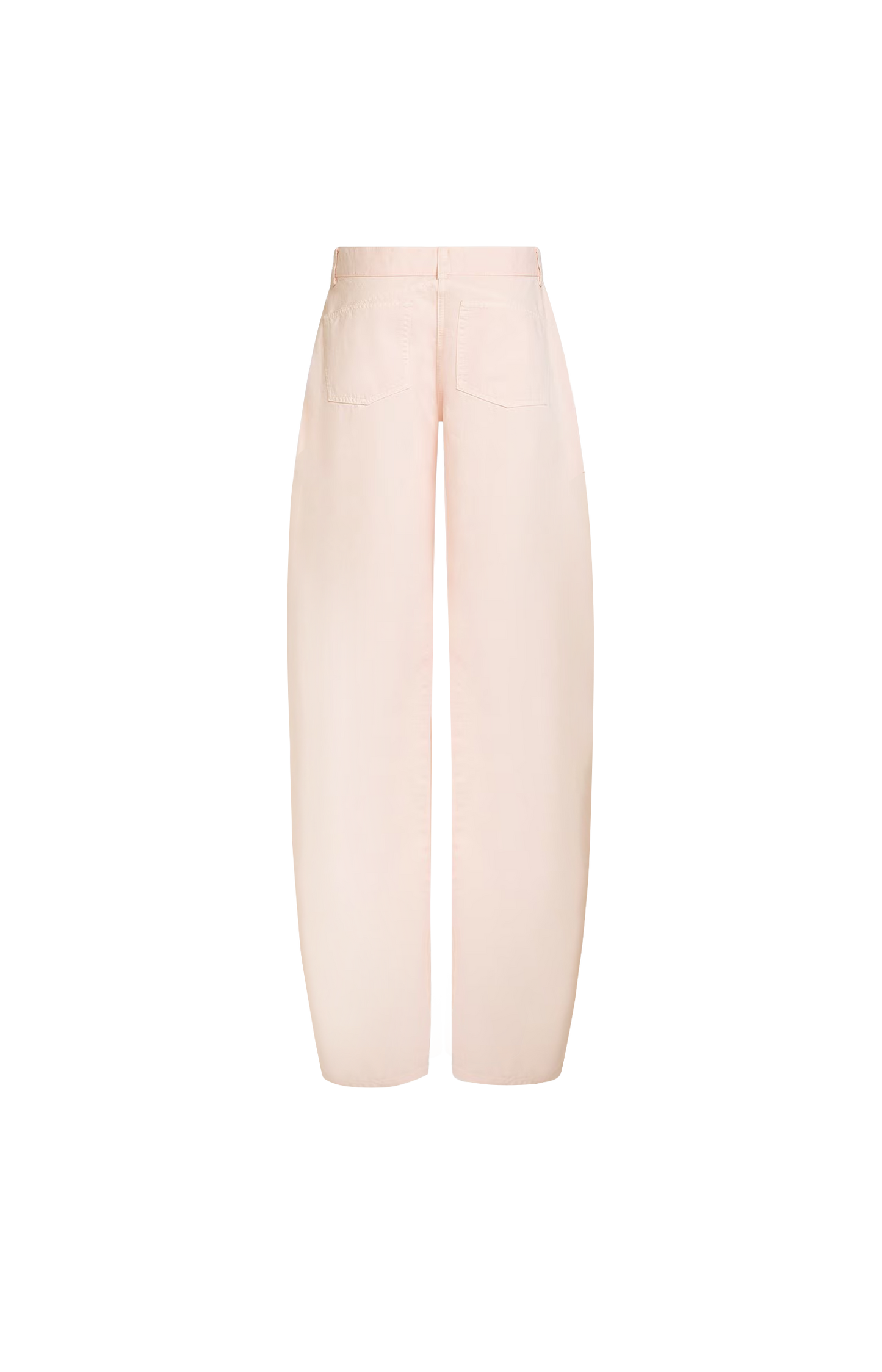 Round Denim Pants in Pink