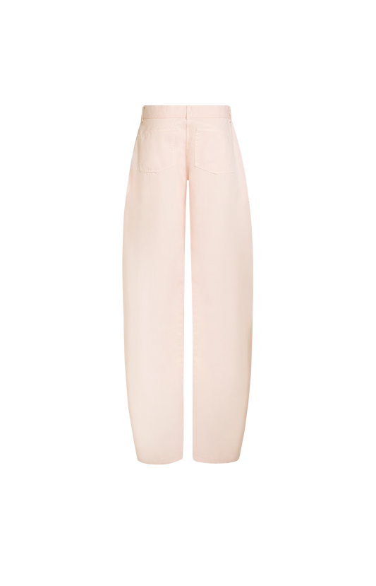 Round Denim Pants in Pink