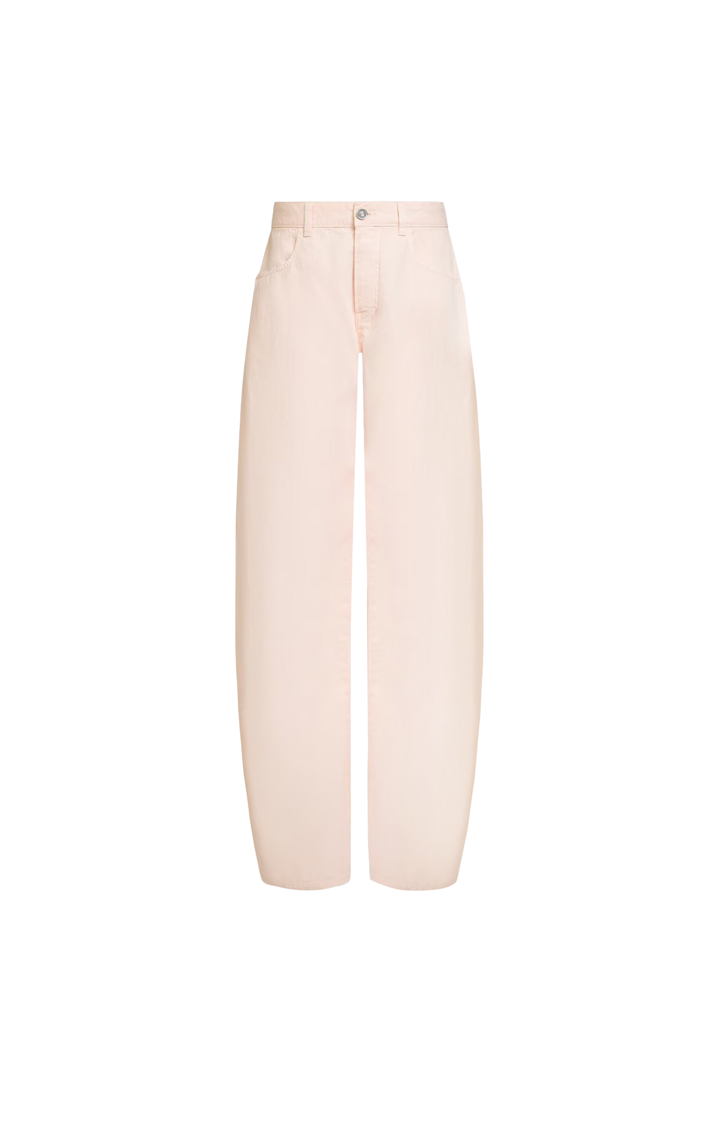 Round Denim Pants in Pink