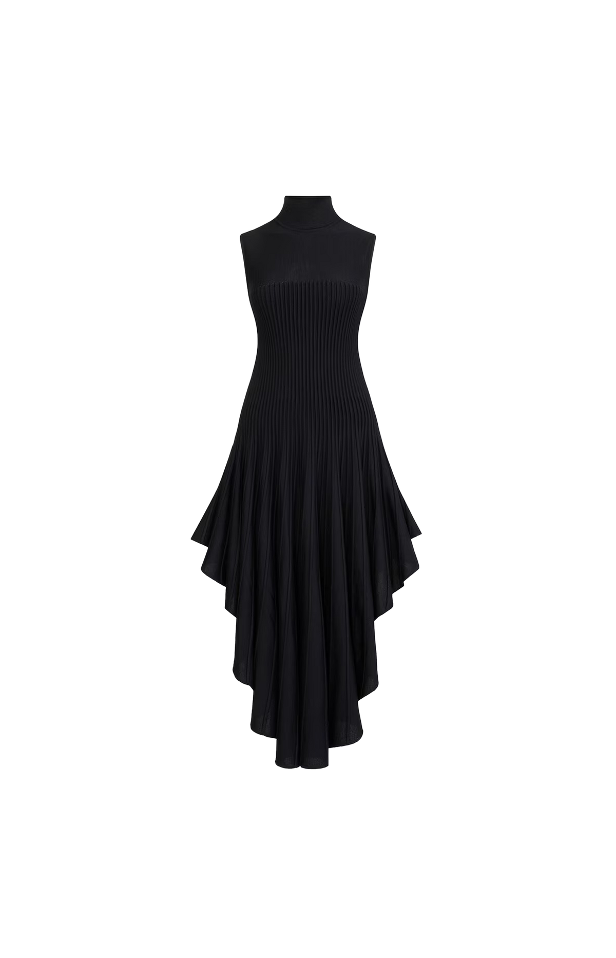 Sculpting Pointed Dress in Black