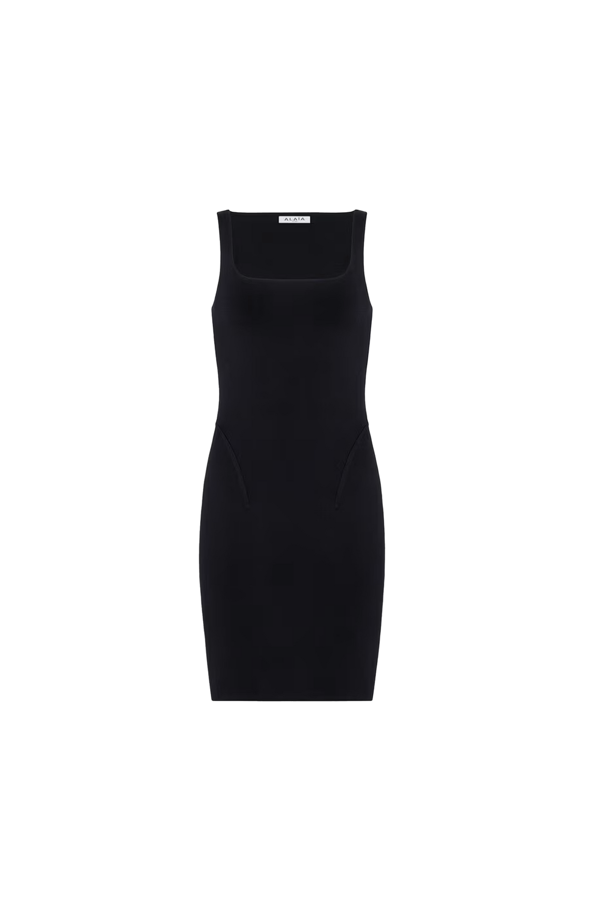 Silk Knit Mini Bodycon Dress in Black