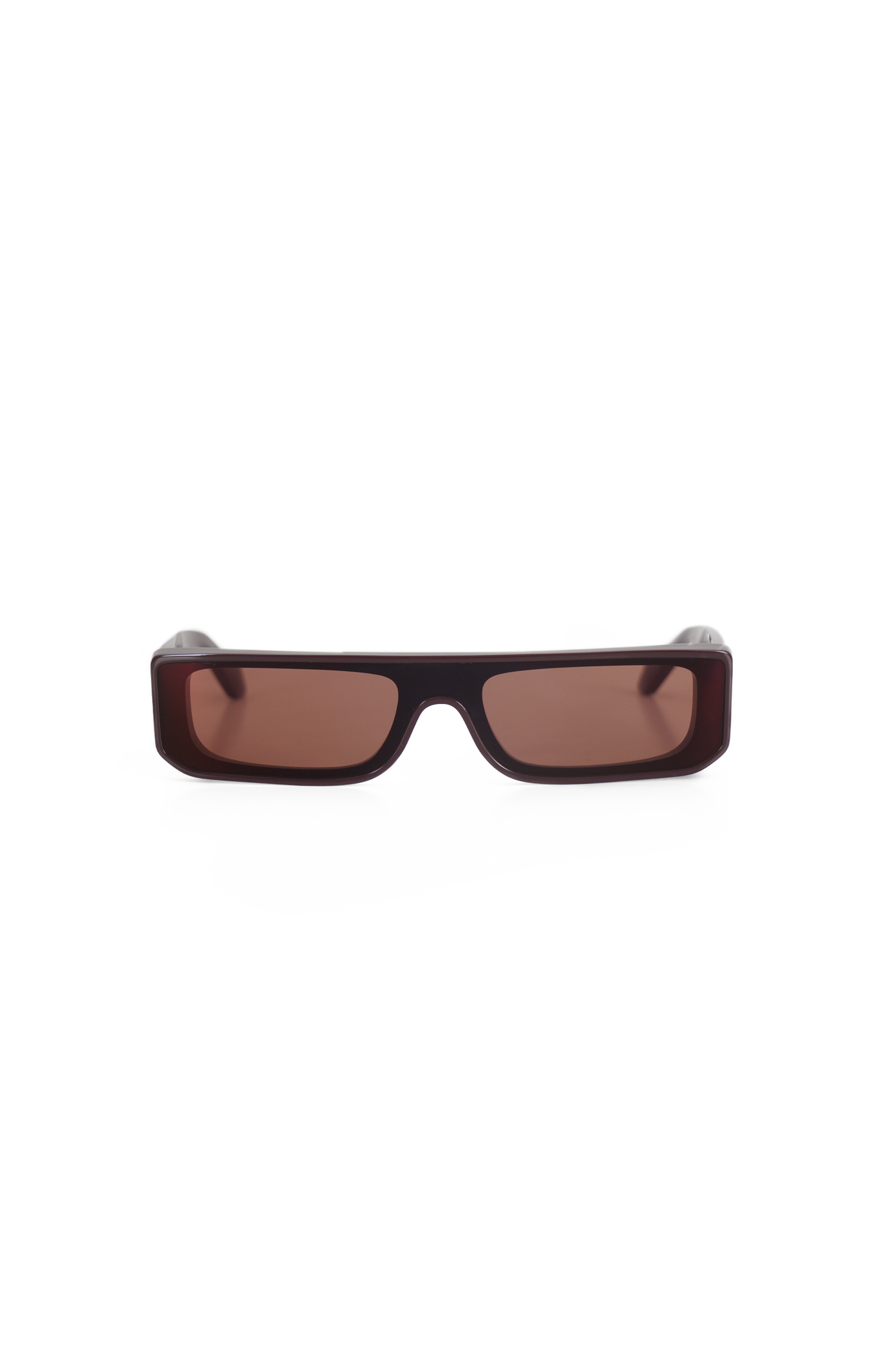 Rectangle-Frame Sunglasses in Burgundy