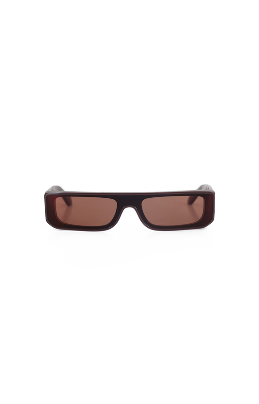 Rectangle-Frame Sunglasses in Burgundy