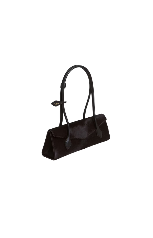 ALAÏA Le Teckel Flap Medium Bag in Haircalf in Chocolate — product photo 2