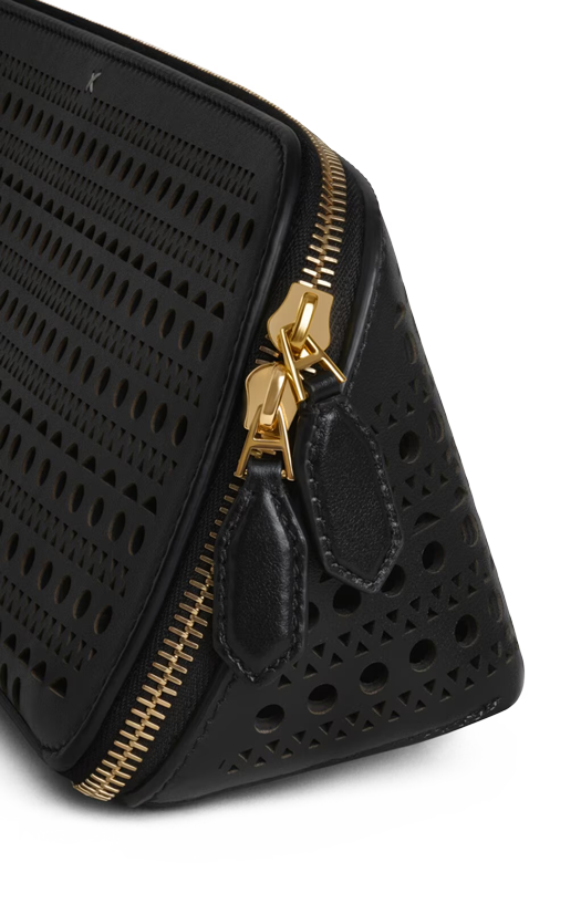 Delta Clutch in Perforated Vienne Calfskin