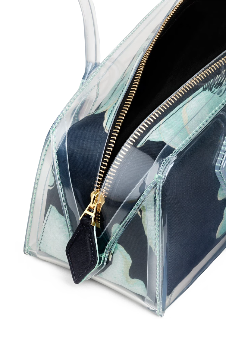 Le Teckel Medium Bag in Polyurethane and Floral Print