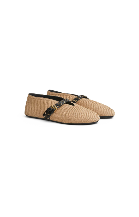 Ballet Flats in Paper Straw