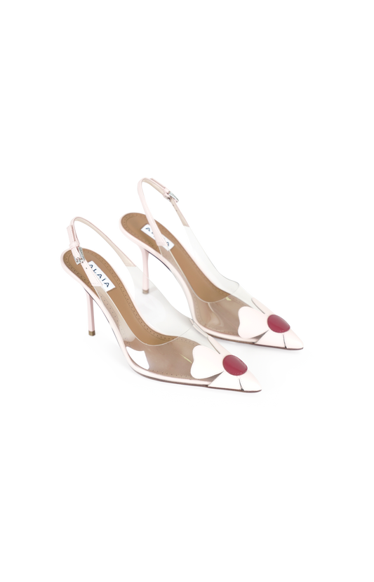 Alaïa Pale Pink Slingback Pumps