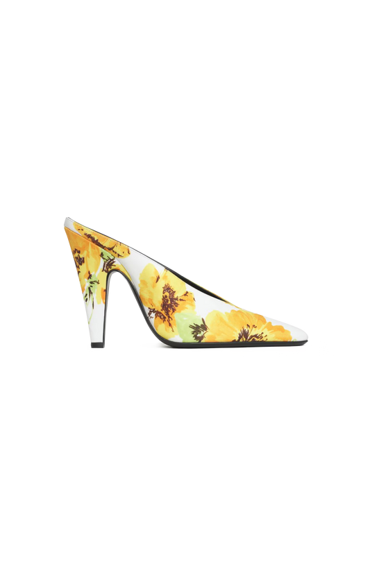Cone Mules in Flower Print