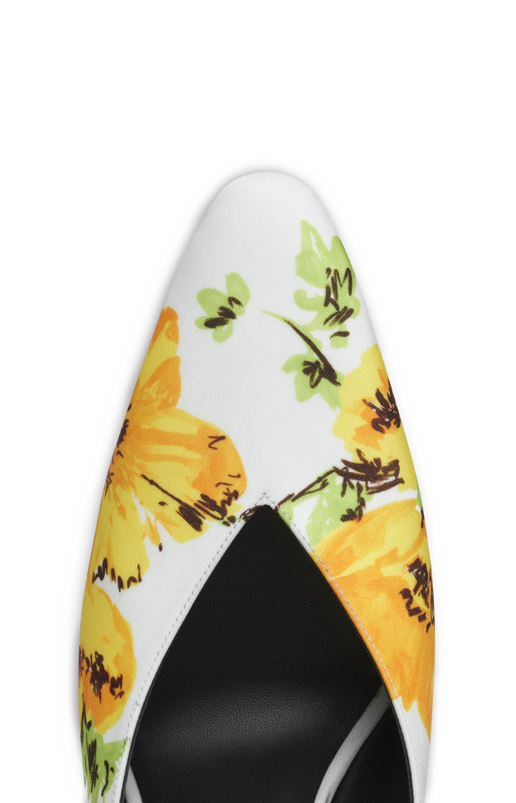 Cone Mules in Flower Print
