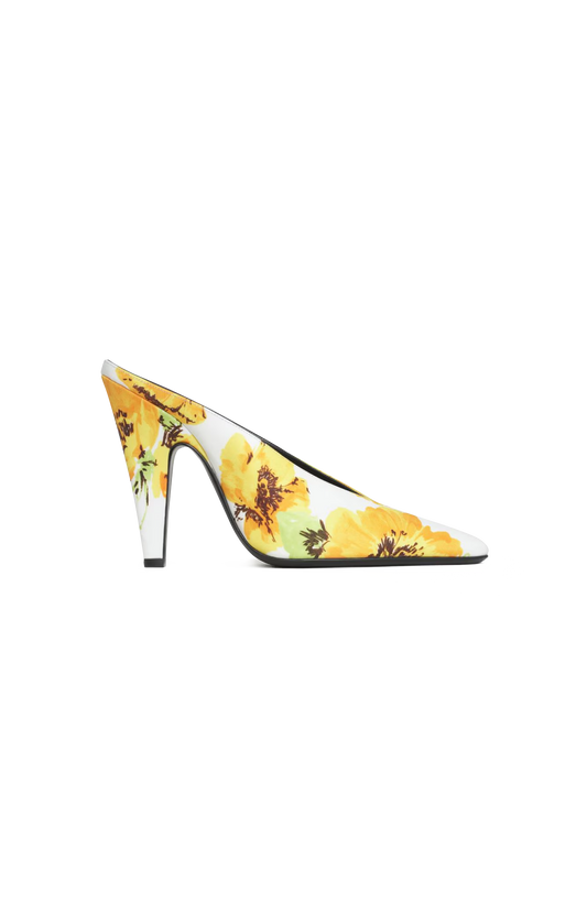 Cone Mules in Flower Print