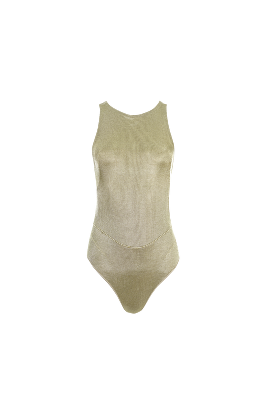 Metallic Knitted Bodysuit