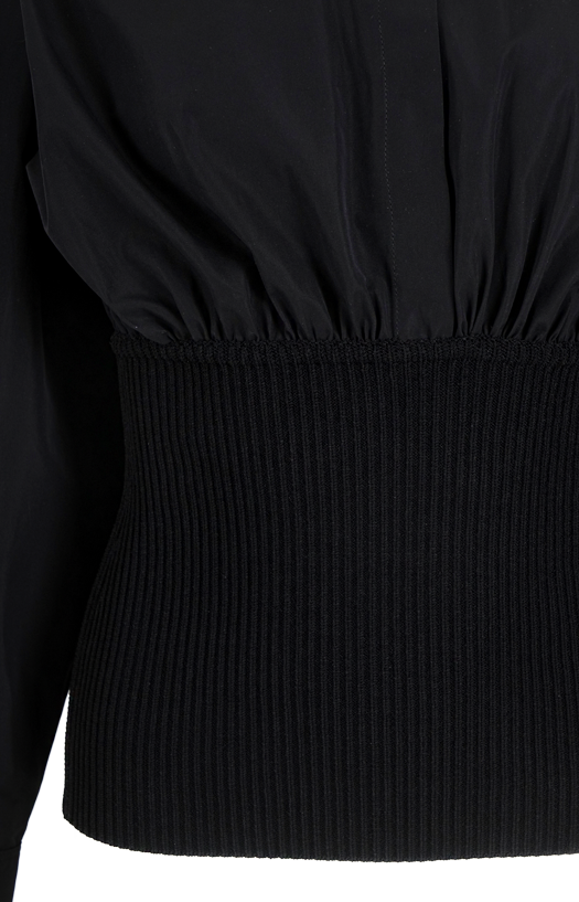 Cotton Poplin Shirt with Ribbed Waist