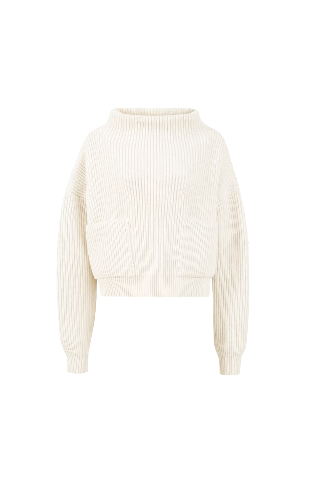 Cashmere Pocket Jumper in Natural White