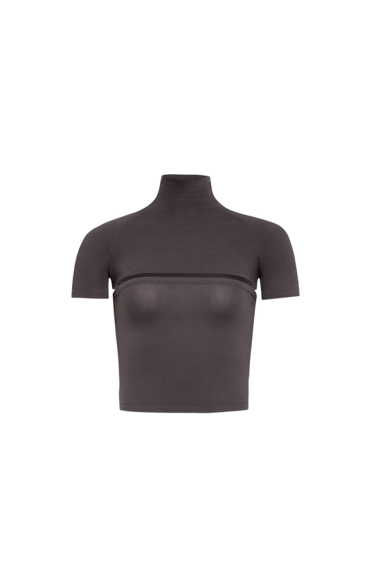 Second-Skin Knit Cut-Out Top