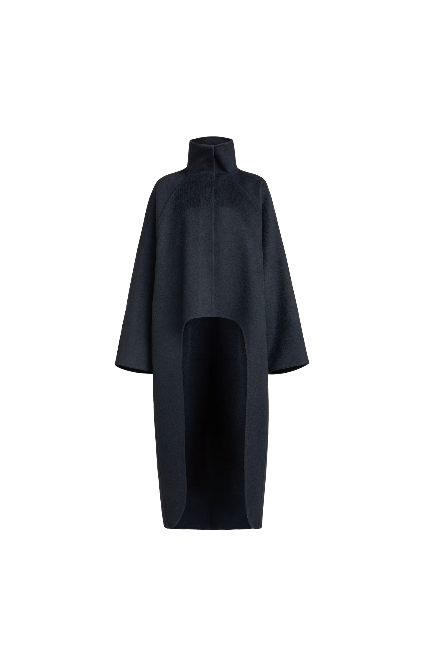 Alaïa Midnight Asymmetric Double face Cashmere Coat