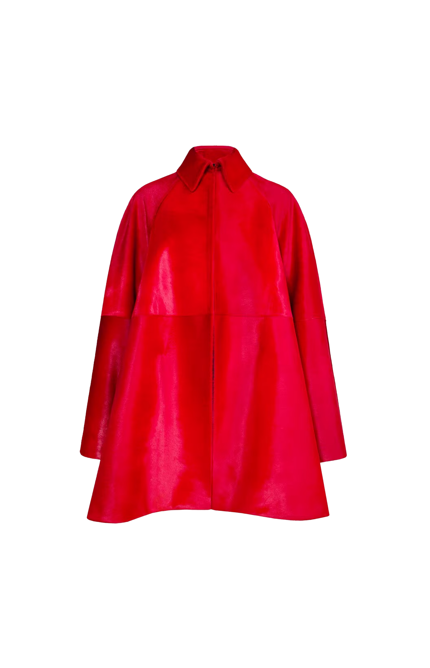 Pony Calfskin A-Line Coat