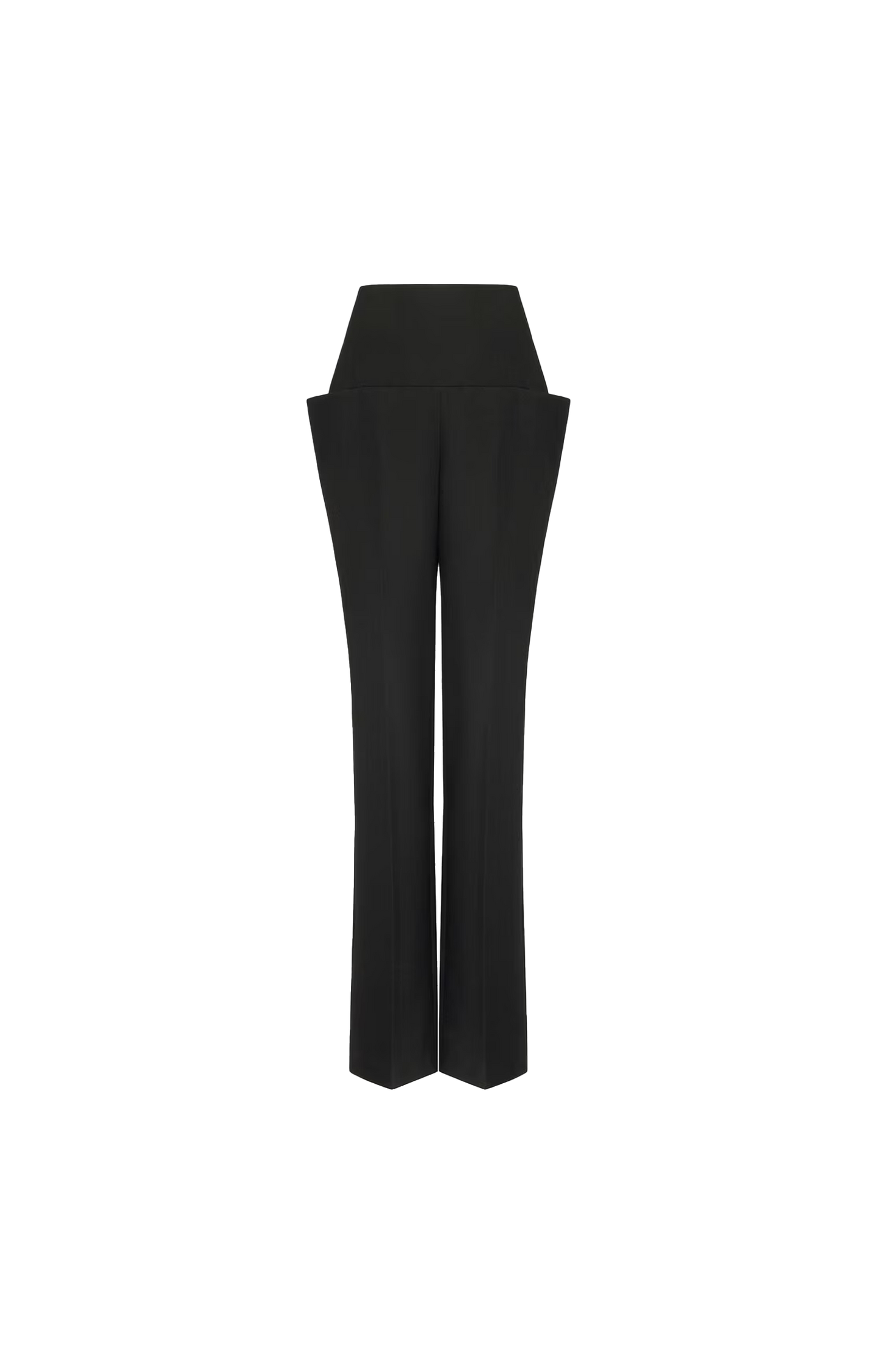 Light Tailored Wool Pants in Black