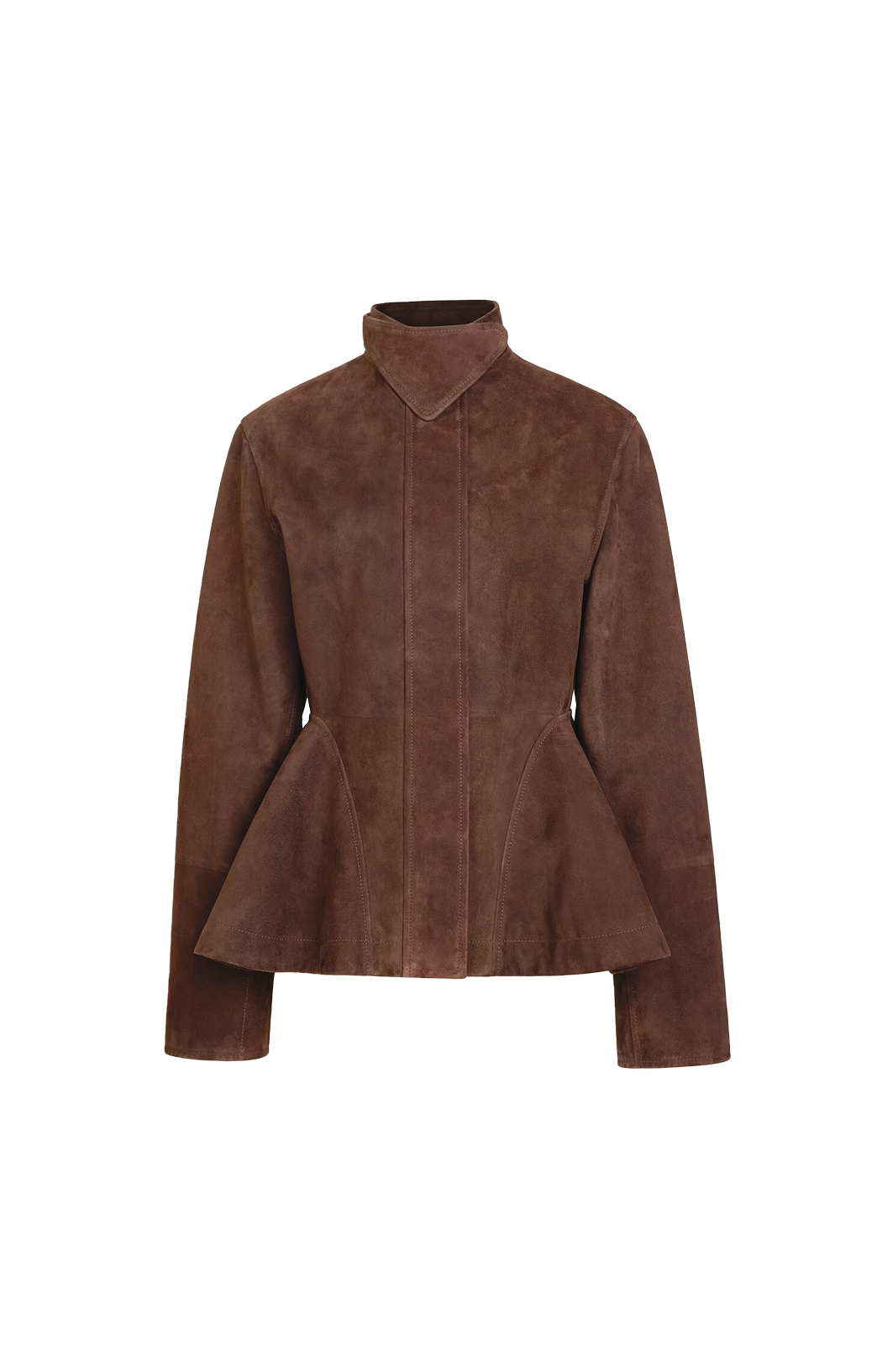 Suede Goatskin Peplum Jacket