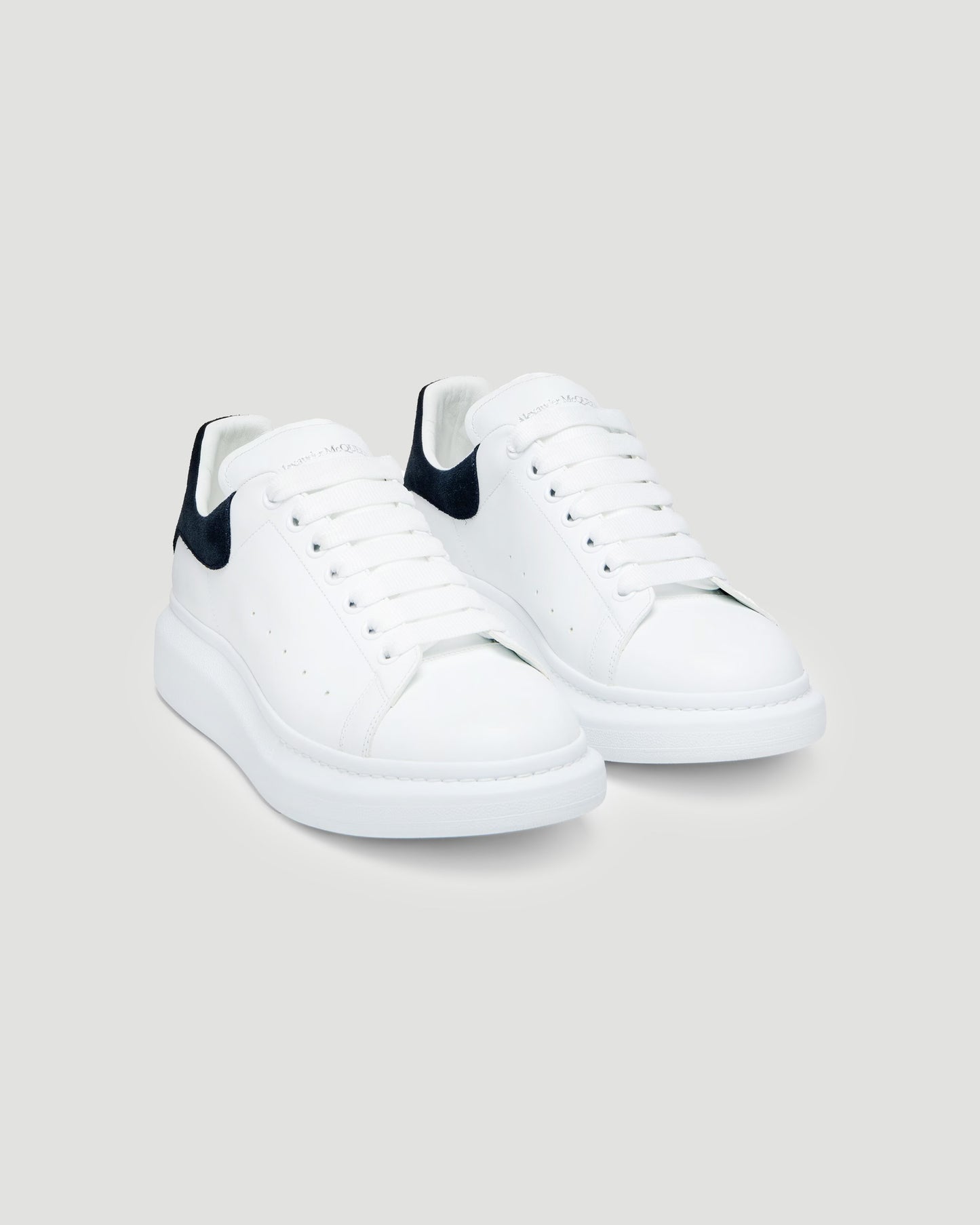 Oversized Sneaker in White and Blue Grey