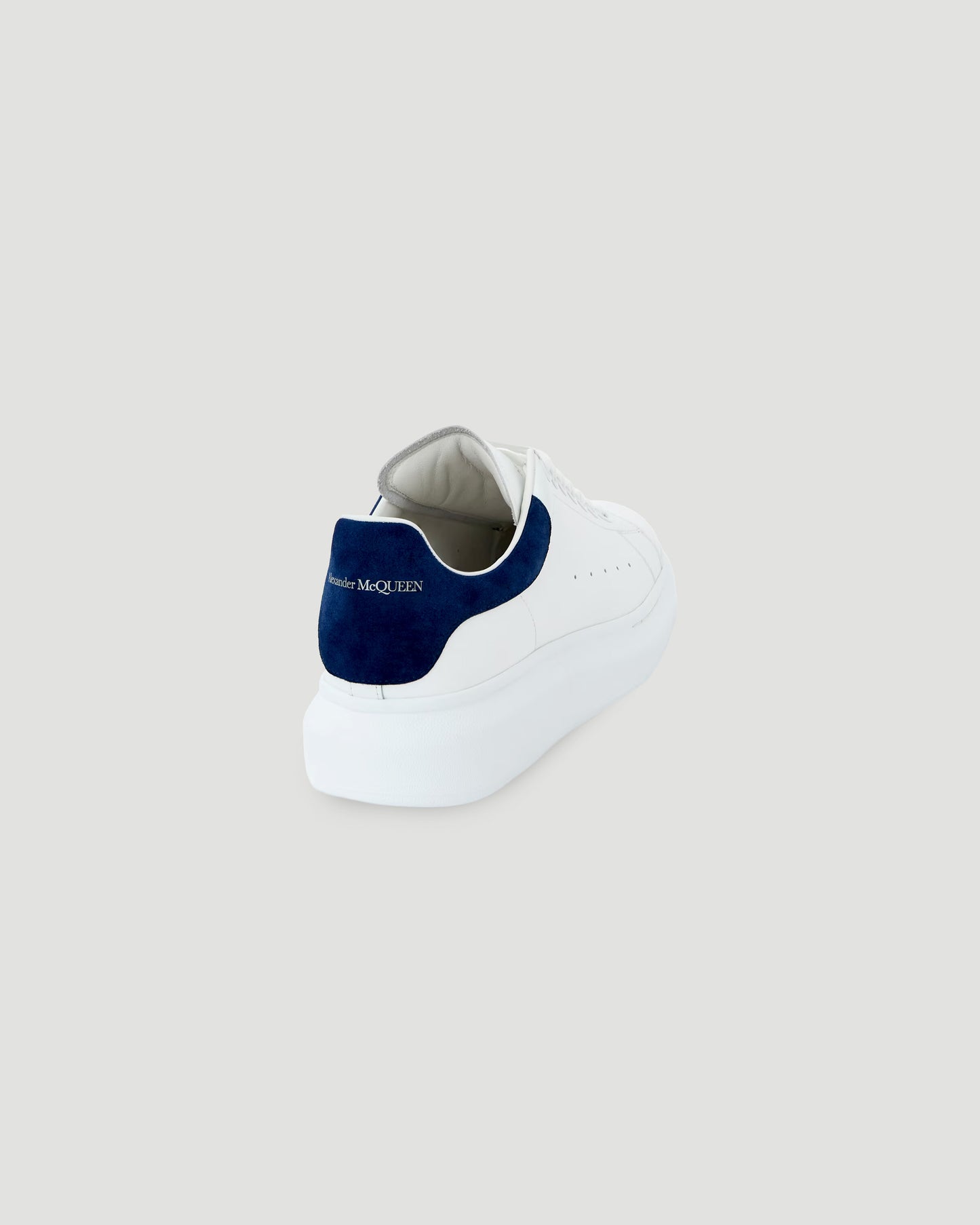 Oversized Sneaker in White and Paris Blue