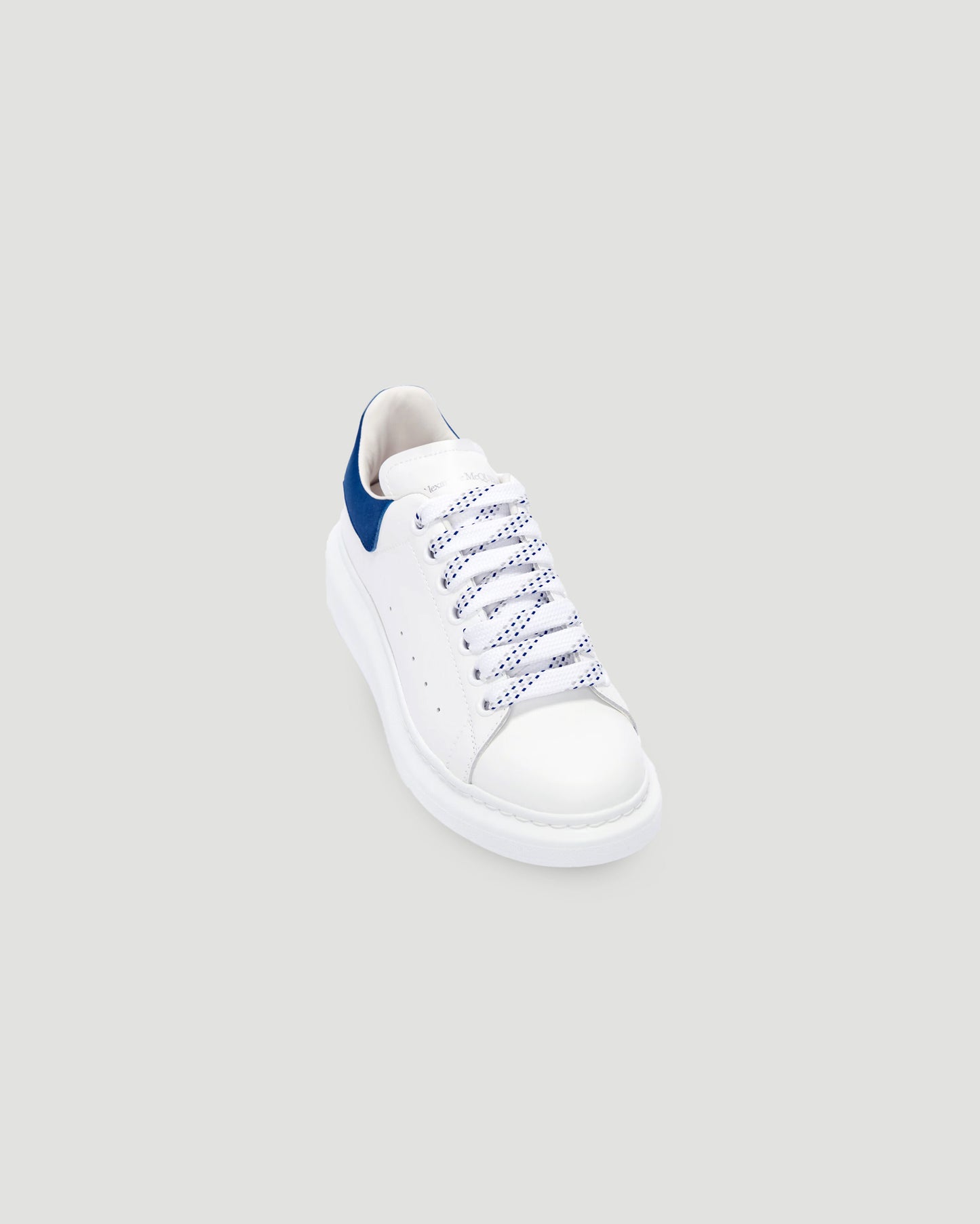 Oversized Sneaker in White and Paris Blue