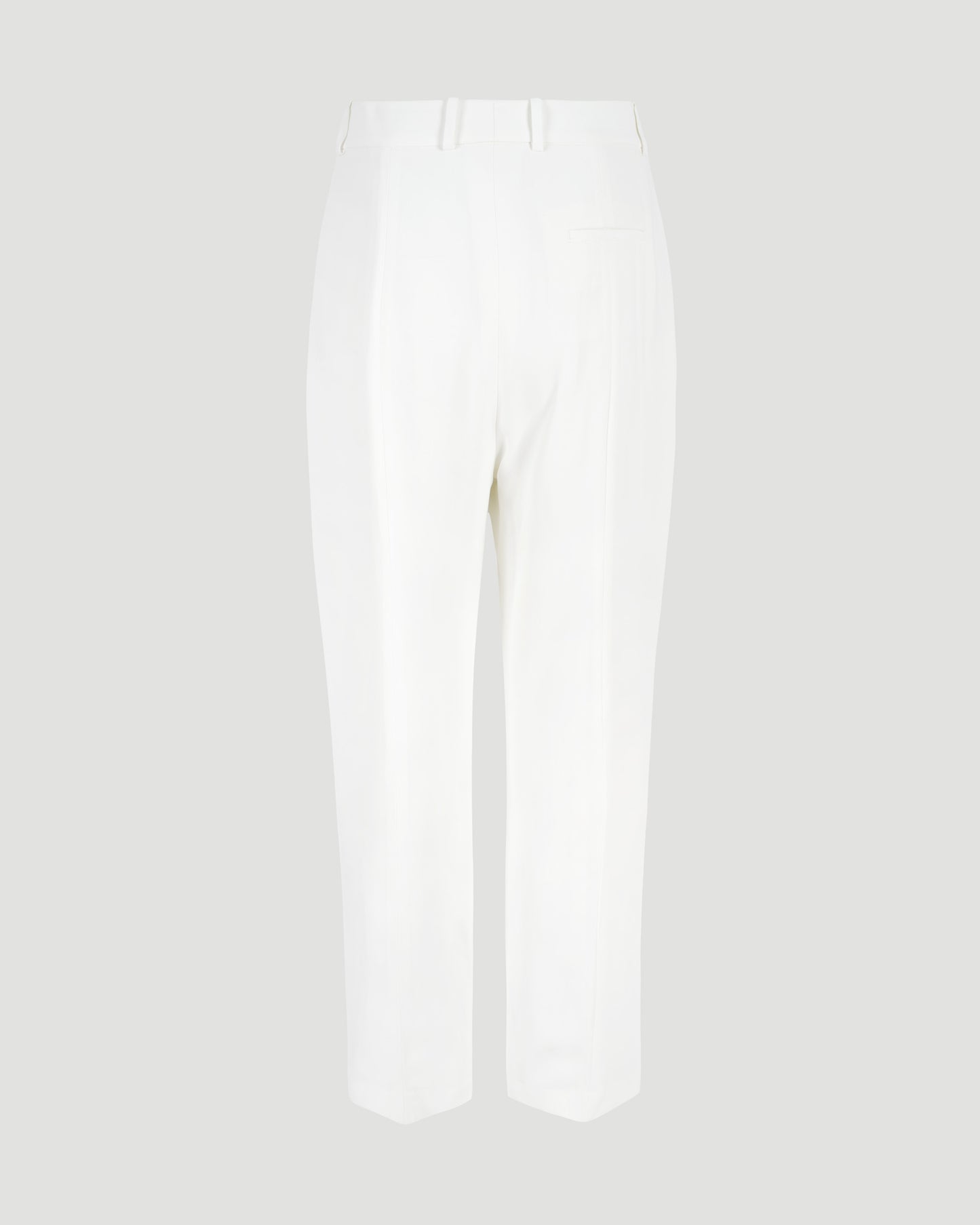 Leaf Crepe Cigarette Trousers in Light Ivory