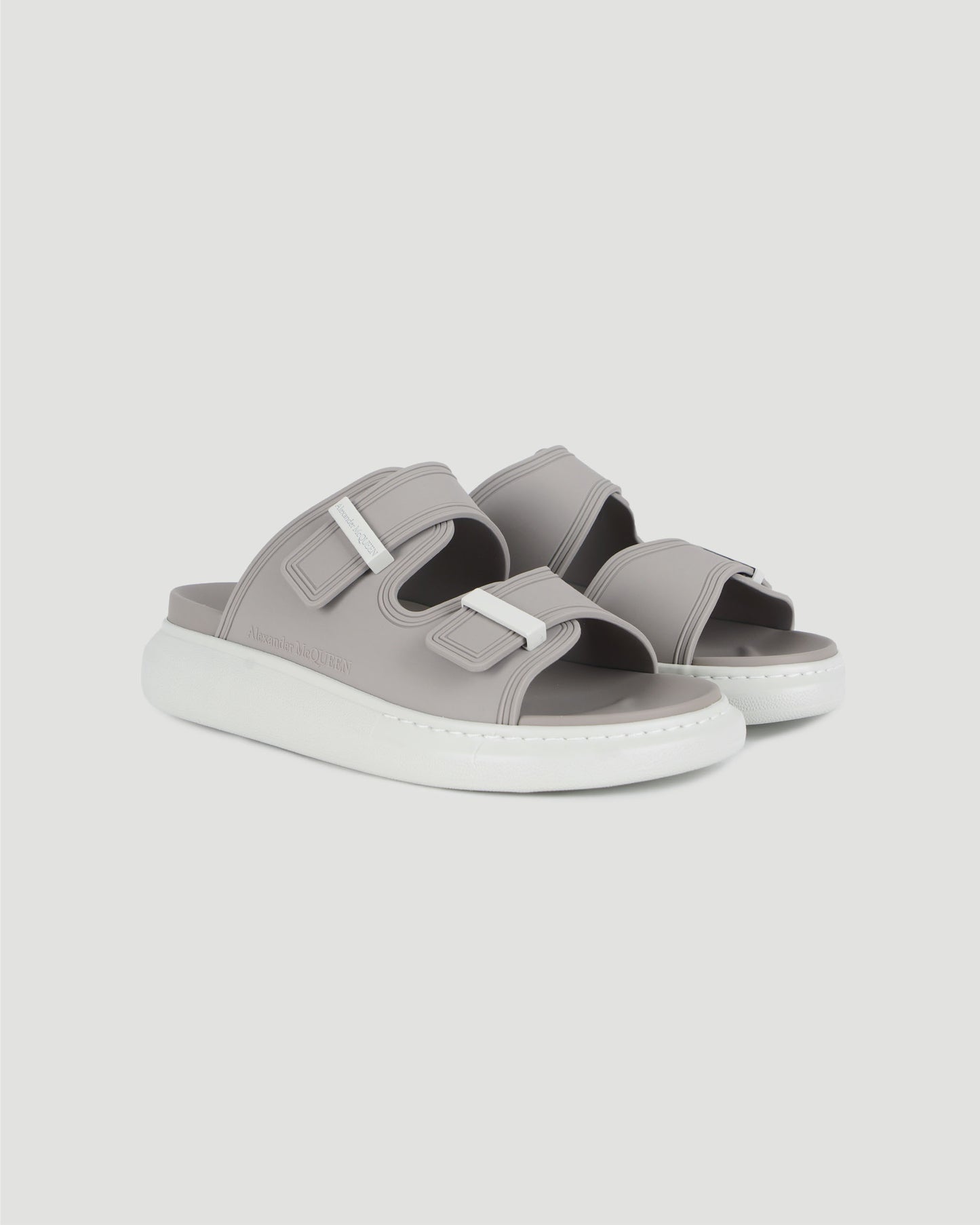 Oversized Hybrid sandals in grey and white