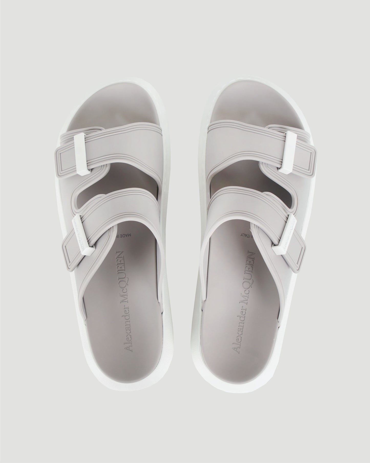 Oversized Hybrid sandals in grey and white