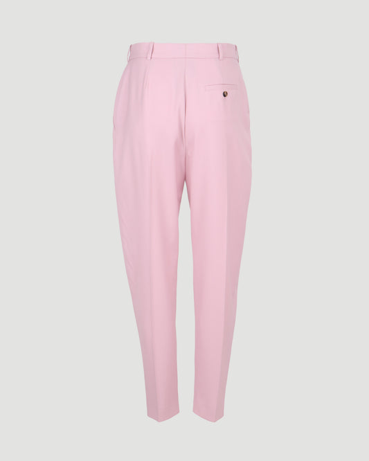 Wool Peg Trouser in Pink