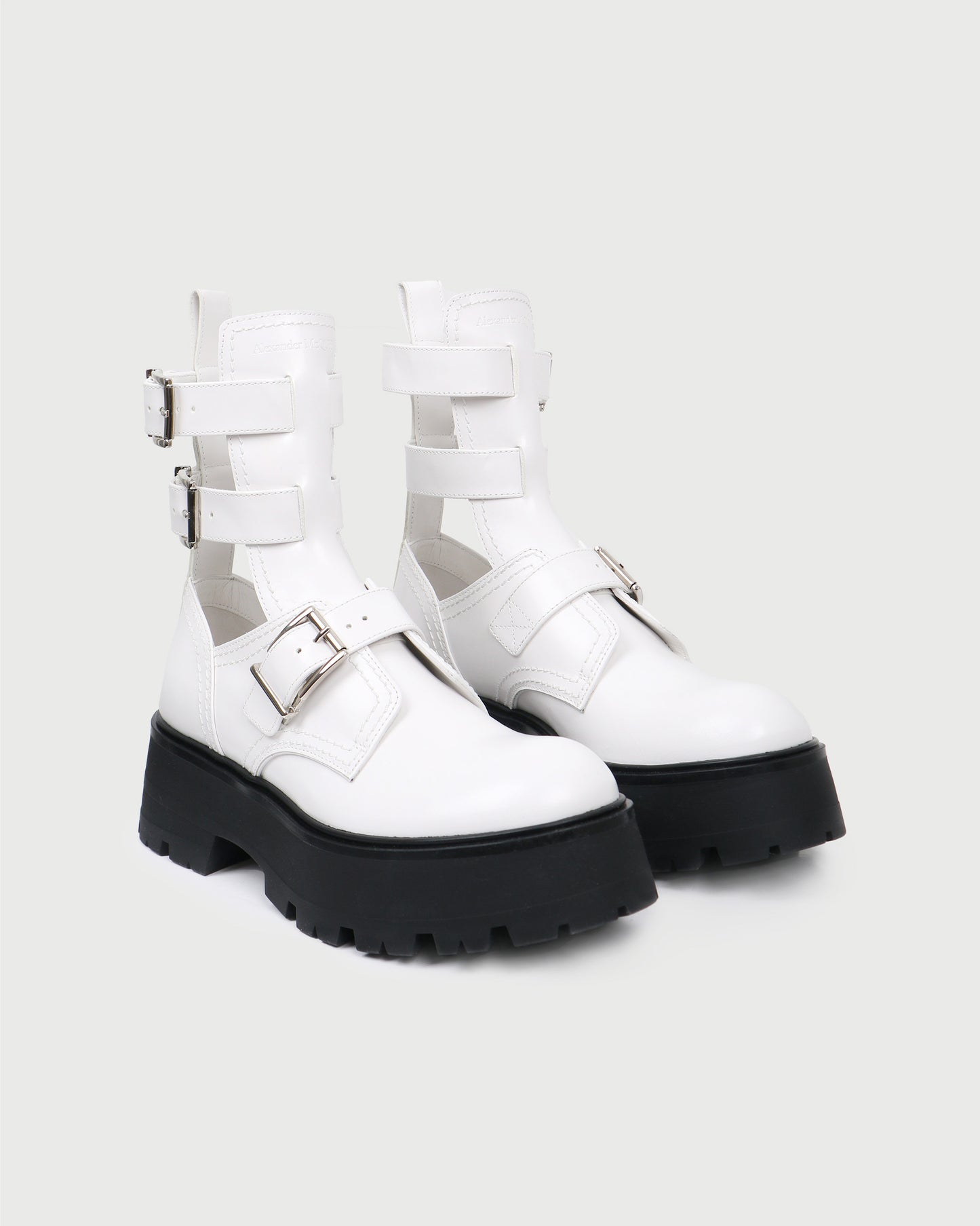 Rave Buckle Boot in White