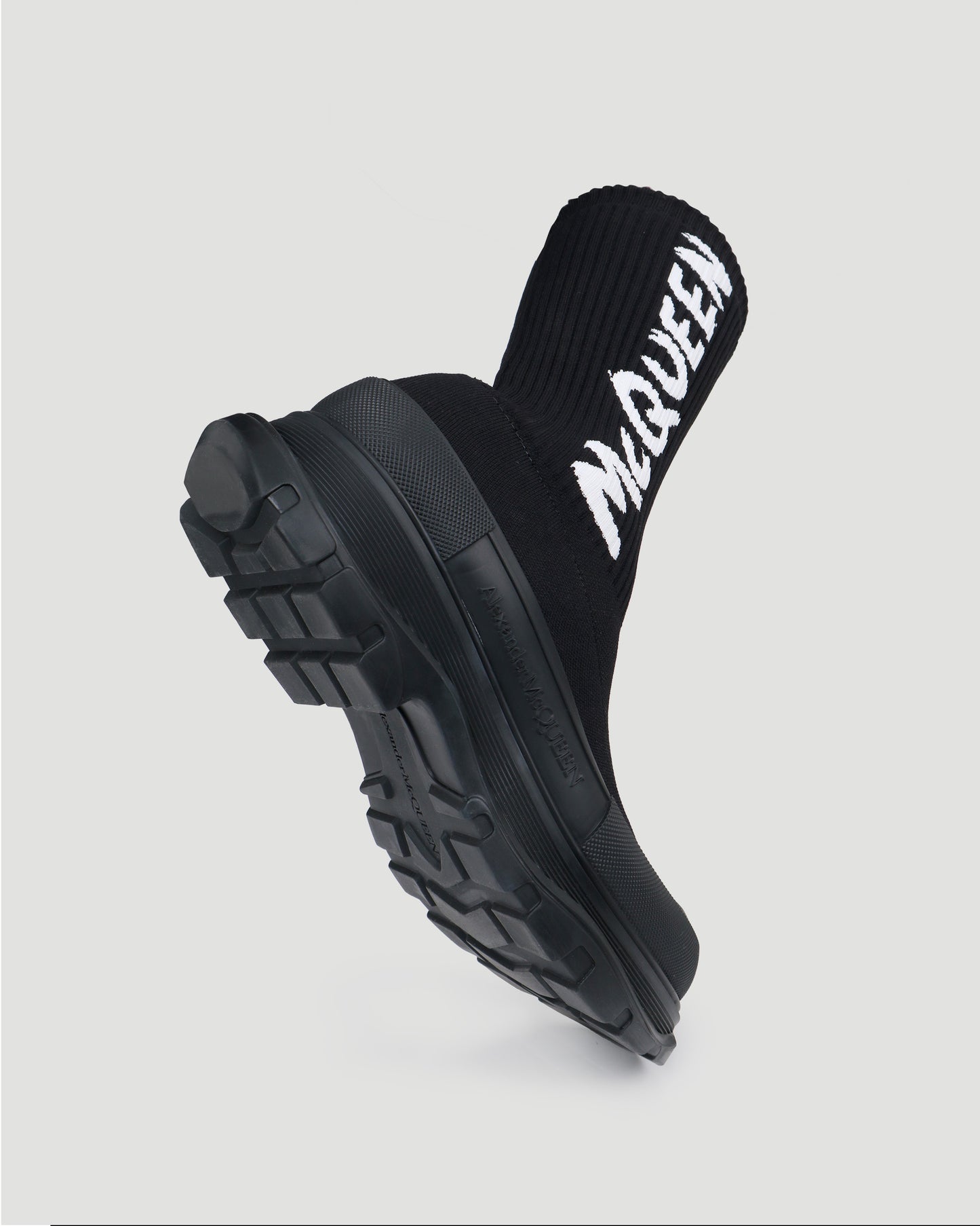 Graffiti logo-print sock-boots