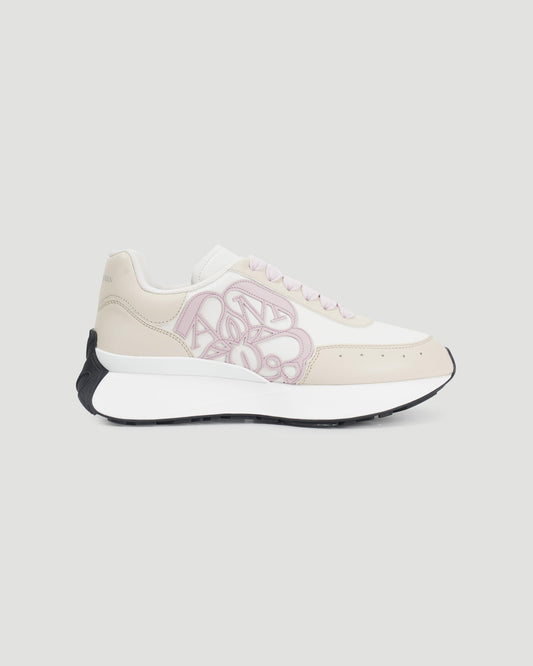 SPRINT RUNNER IN WHITE AND PORCELAIN