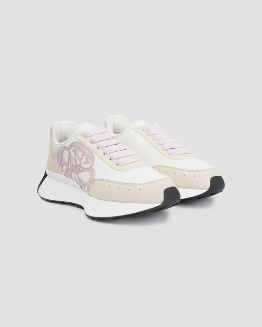 SPRINT RUNNER IN WHITE AND PORCELAIN