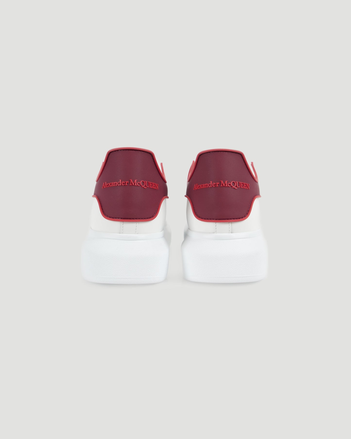 Oversized sneakers in white and red