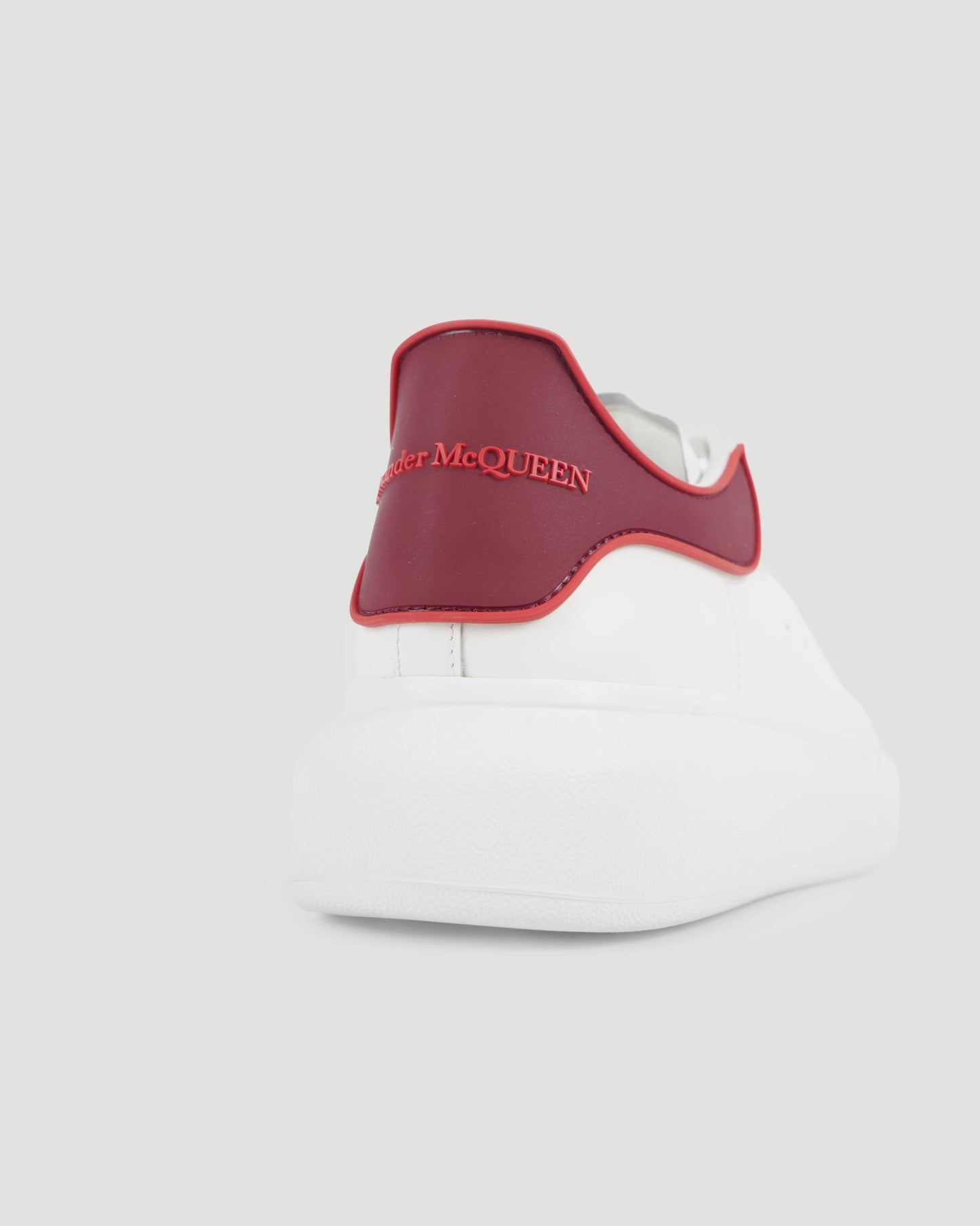 Oversized sneakers in white and red