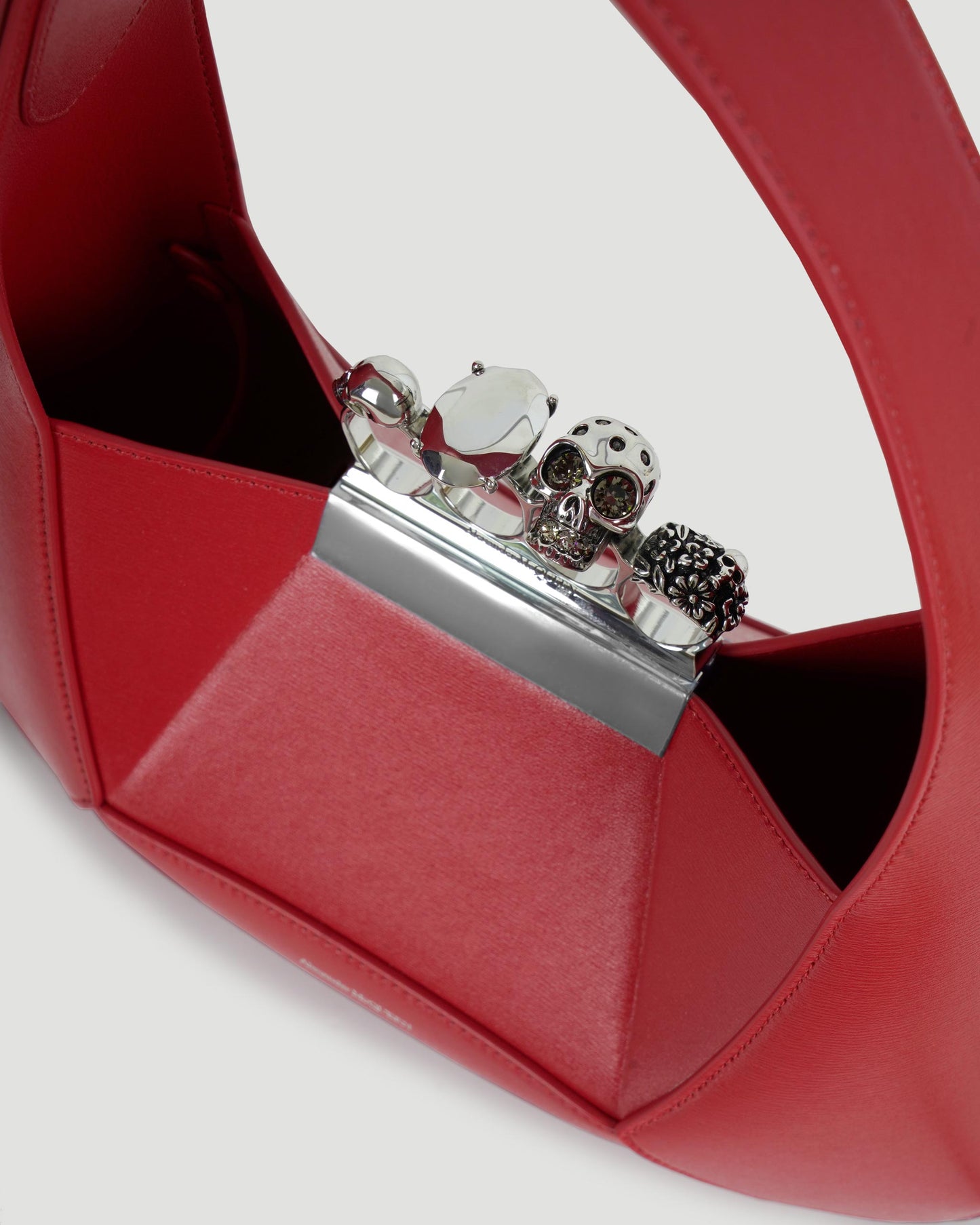The Jewelled Hobo Bag in Welsh Red