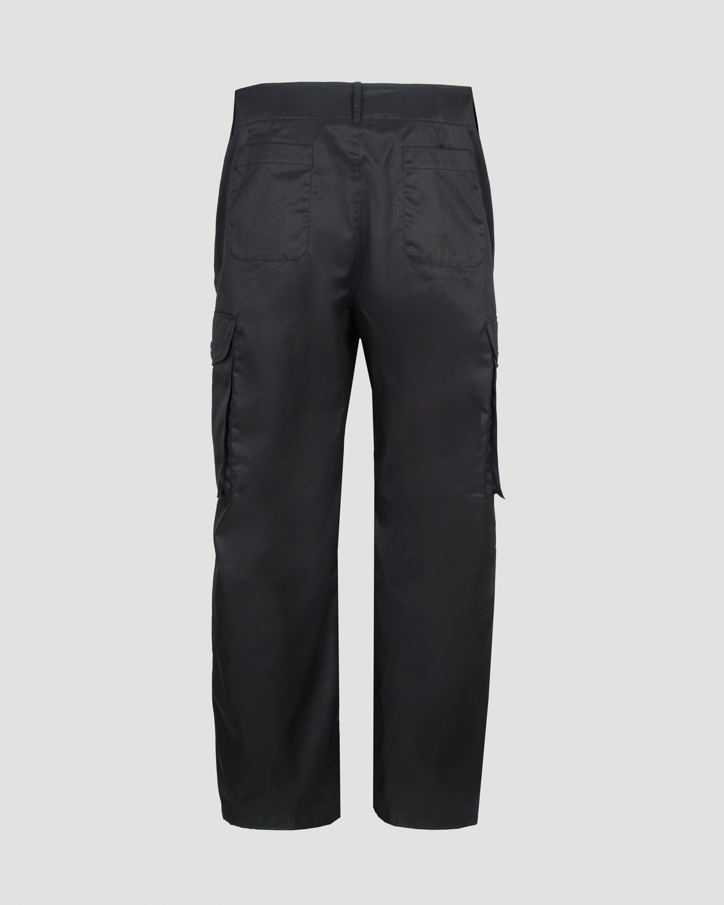 Military Wide Leg Trousers in Black