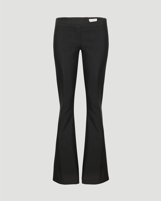 Low-waisted Tailored Trousers in Black