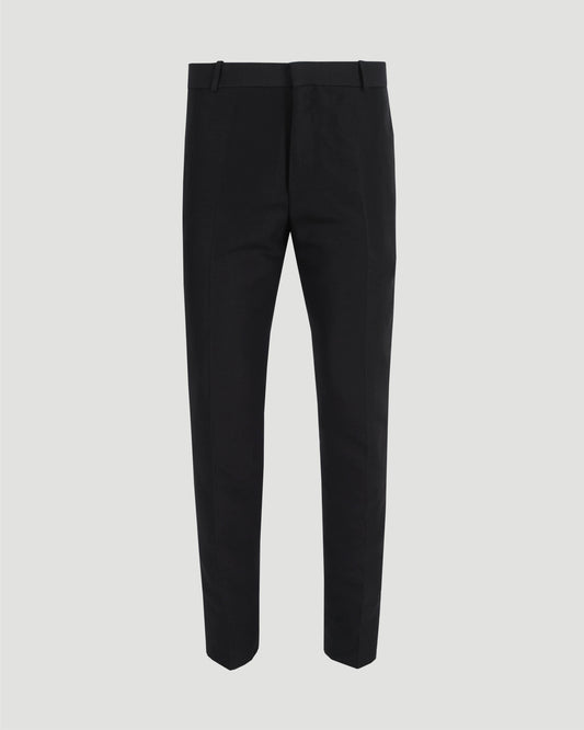 Tailored Cigarette Trousers in Black