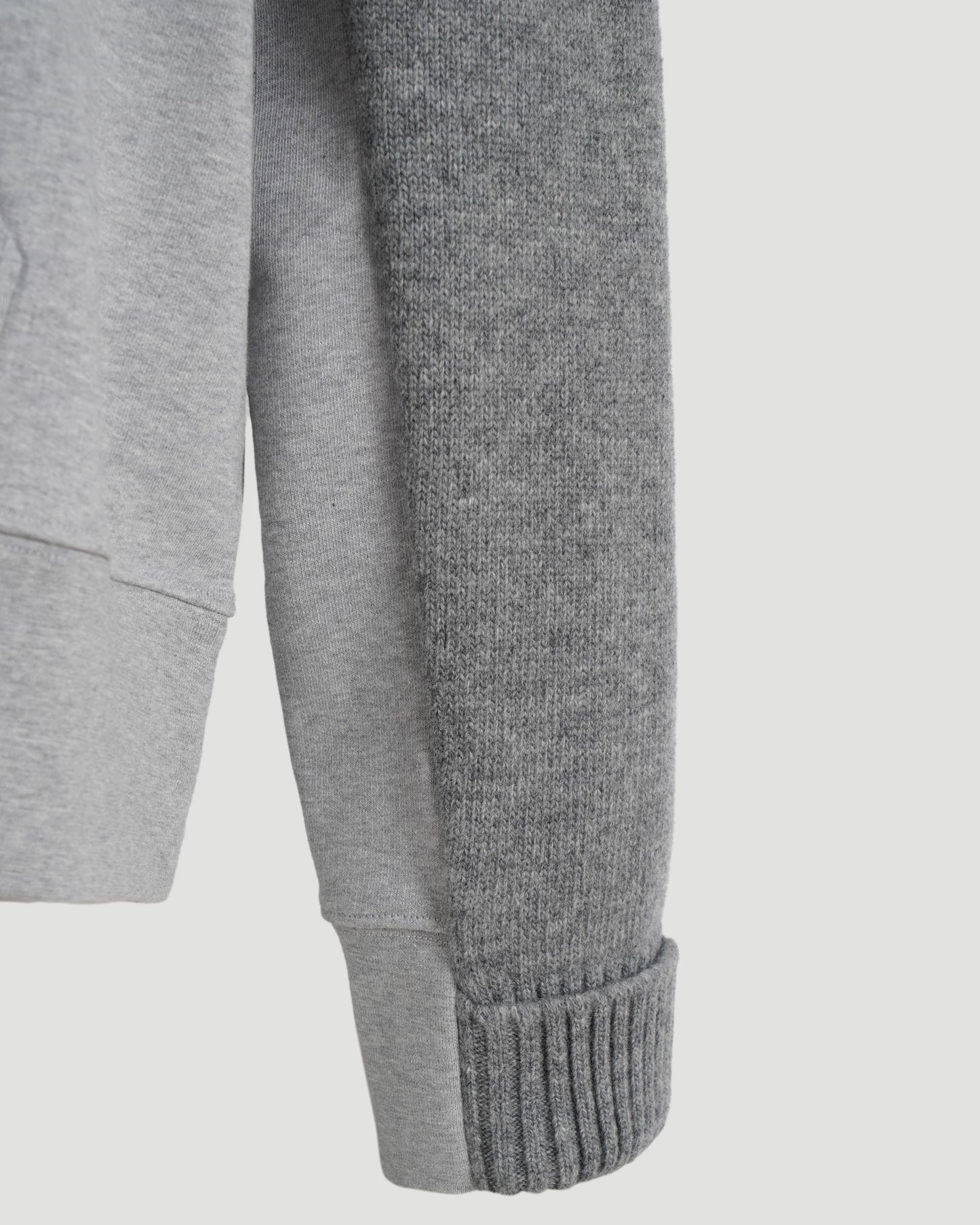 BI-MATERIAL SWEATER IN GREY