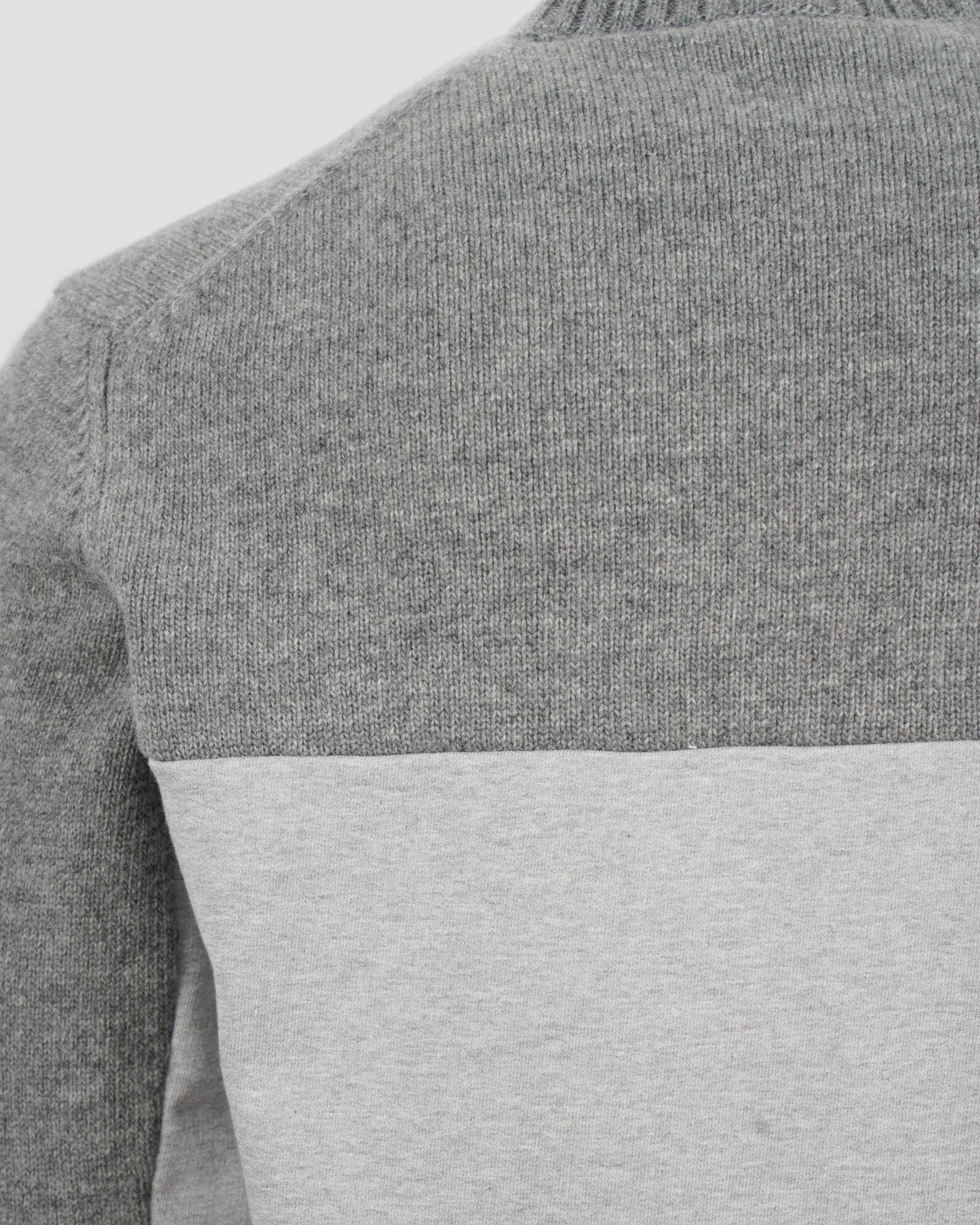 BI-MATERIAL SWEATER IN GREY