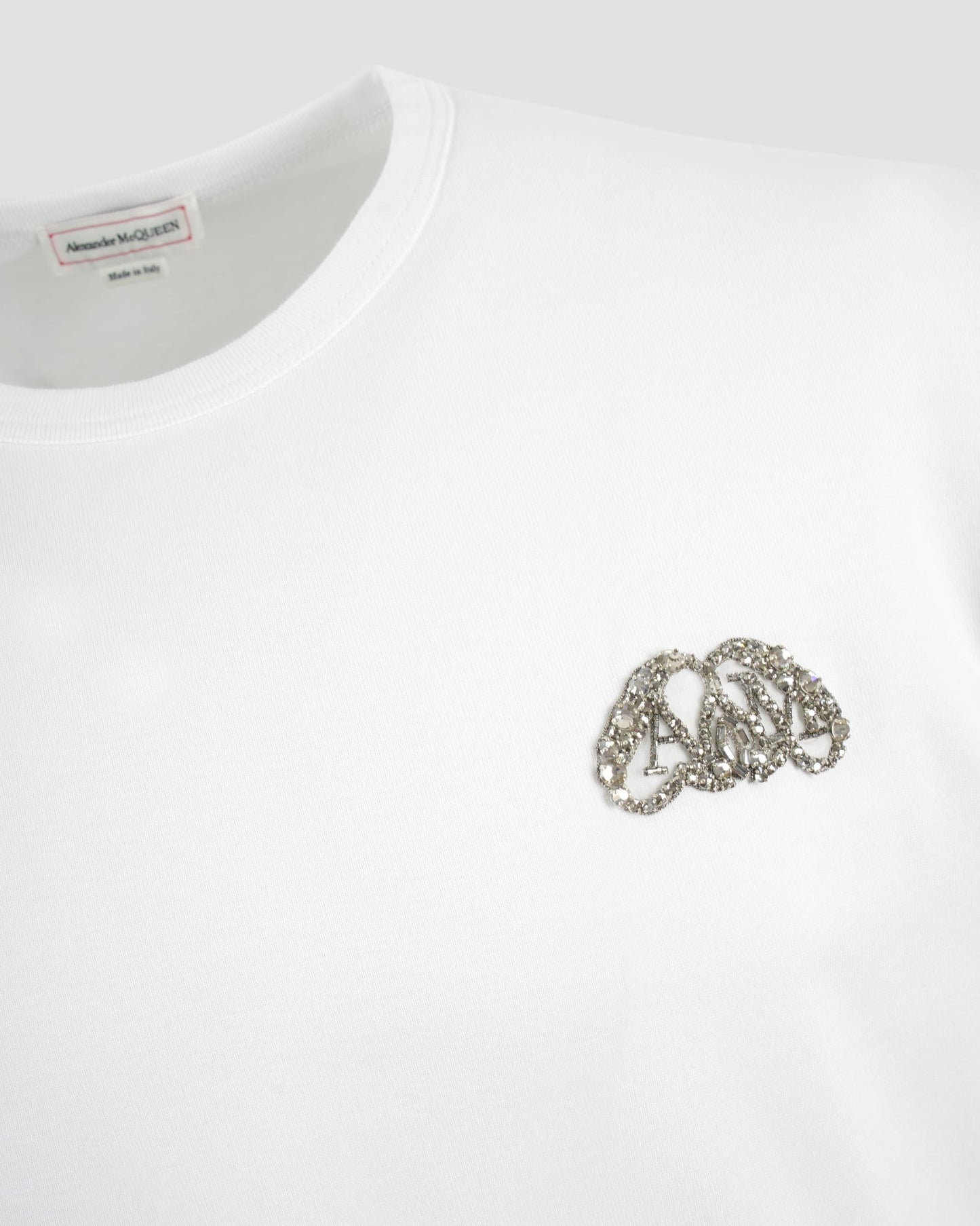 Crystal logo T-shirt in white