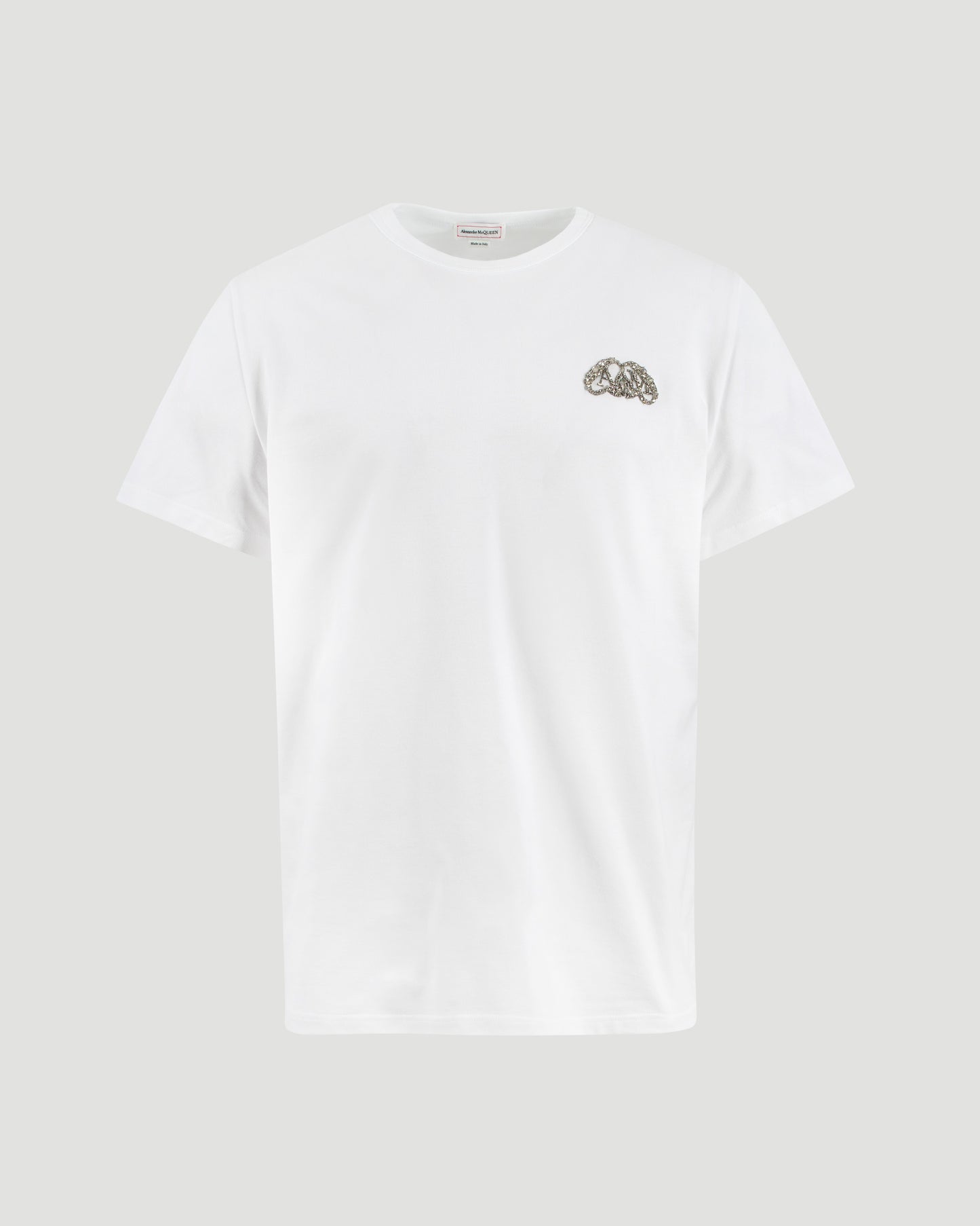 Crystal logo T-shirt in white