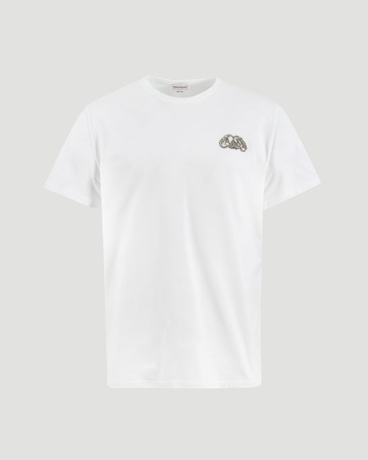 Crystal logo T-shirt in white