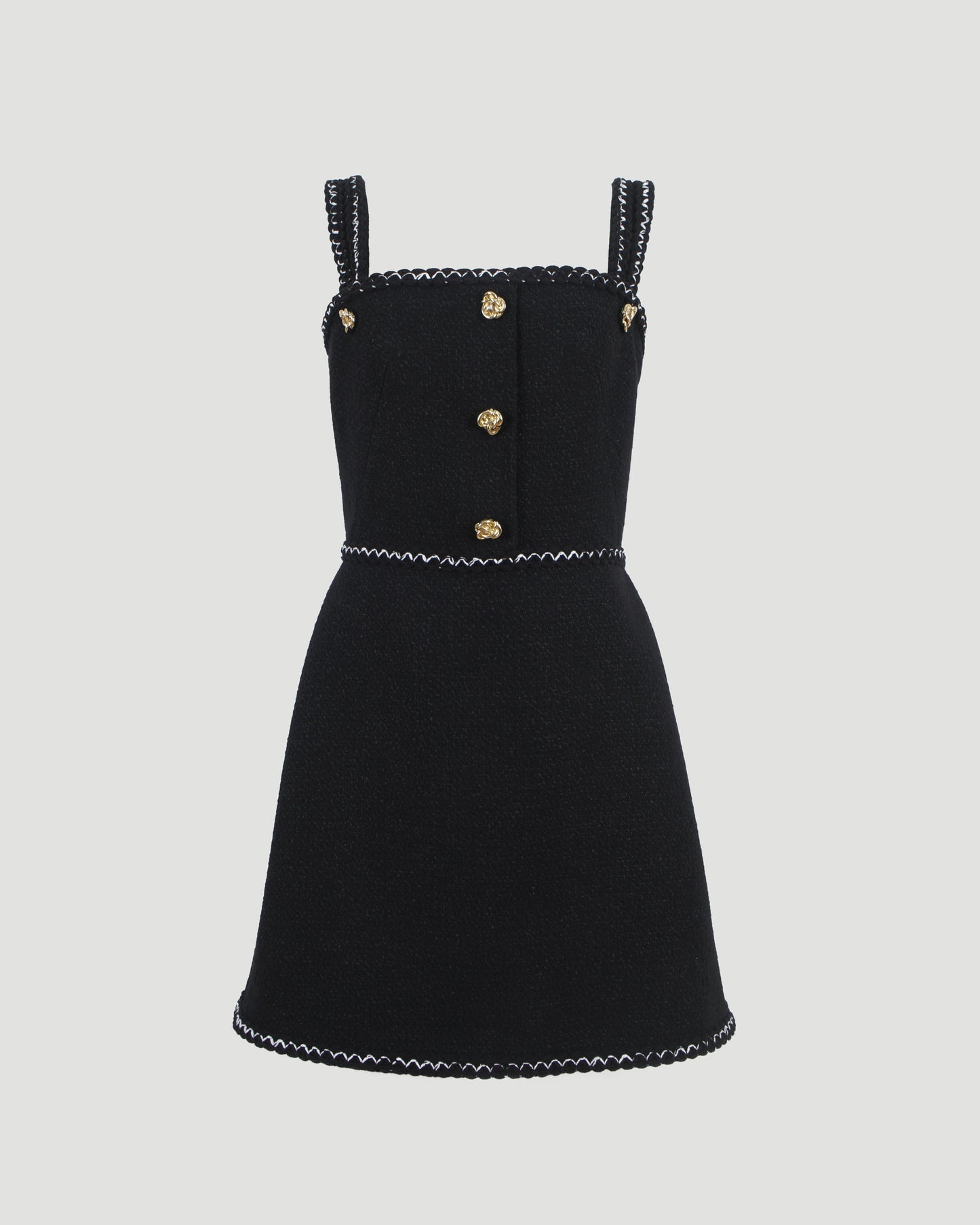 Tweed Mini Dress in Black