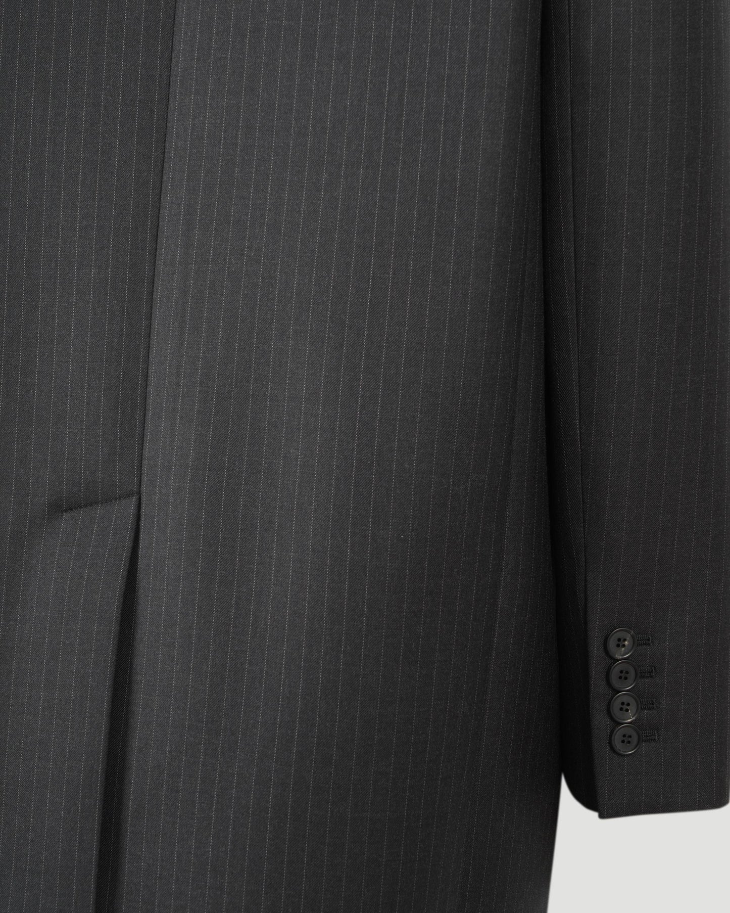 Pinstripe Cutaway Jacket in Grey